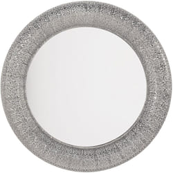 Beliani - Specchio da parete tondo ø80 cm color argento Channay