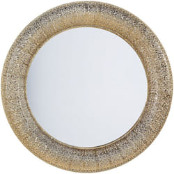 Beliani - Specchio da parete tondo ø80 cm color oro Channay