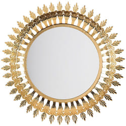 Specchio da parete tondo ø60 cm in oro Vorey
