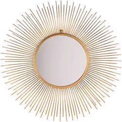 Decorativo specchio da muro in color oro. Rinnova il look della tua stanza con questo bellissimo specchio dell'aspetto incant ...