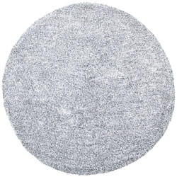 Beliani - Tappeto shaggy bianco-nero tondo ø140 cm Demre