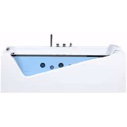 Vasca idromassaggio con parete in vetro e cromoterapia LED. Apri le porte al glamour con questa moderna e funzionale vasca da ...