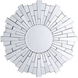 Specchio da parete in argento ø70 cm Vire