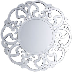 Beliani - Specchio da parete in argento ø70 cm Mornaix