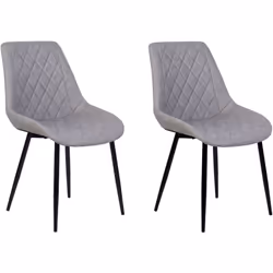 Set di 2 sedie moderno in ecopelle in stile retrò. Eleganza e comfort sono le caratteristiche principali di questo set di 2 s ...