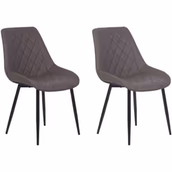 Set di 2 sedie moderno in ecopelle in stile retrò. Eleganza e comfort sono le caratteristiche principali di questo set di 2 s ...