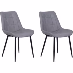 Set di 2 sedie moderno in ecopelle in stile retrò. Eleganza e comfort sono le caratteristiche principali di questo set di 2 s ...