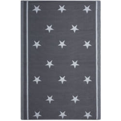 Beliani - Tappeto da Esterno Grigio Opaco Motivo a Stelle Sintetico 120 x 180 cm Latur