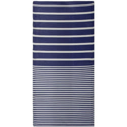 Beliani - Tappeto da Esterno Blu Opaco Sintetico Geometrico a Righe 90 x 180 cm Haldia