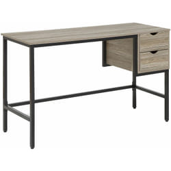Beliani - Scrivania in colore marrone chiaro 120 x 48 cm con 2 cassetti Grant