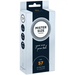 Mister Size 10 pz - Profilattici su Misura 57 mm