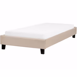 Letto singolo imbottito dal design minimalista. Rendi la stanza da letto ancora più comoda con questo letto con rete a doghe  ...