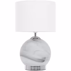 Lampada da tavolo classica dal design luminoso. Apri le porte al glamour con questa versatile lampada. La base in vetro effet ...