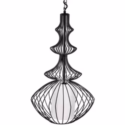Elegante lampada a sospensione. Rinnova senza sforzo il soggiorno o sala da pranzo con questo lampadario. Realizzato in durev ...