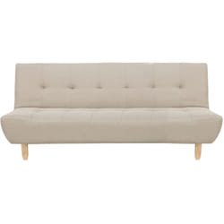 Beliani - Divano letto a 3 posti in tessuto beige Alsten