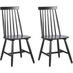 Set di 2 sedie da pranzo in legno nero Burbank