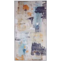 Colorato tappeto rettangolare con trama astratta. Decora con questo tappeto dal design astratto. Realizzato in poliestere di  ...