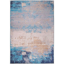 Beliani - Tappeto a pelo corto azzurro 160 x 230 cm Inegol