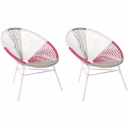 Set di 2 sedie design moderno rattan multicolore. Un set di 2 sedute iconiche ispirate dal design messicano adatte a spazi in ...