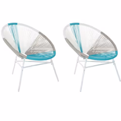 Set di 2 sedie design moderno rattan multicolore. Un set di 2 sedute iconiche ispirate dal design messicano adatte a spazi in ...