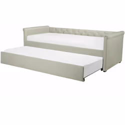 Letto singolo con letto estraibile. Questo letto con rete a doghe dall'iconico design Chesterfield, unisce stile e funzionali ...