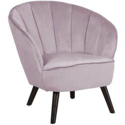 Poltrona in velluto rosa Dala