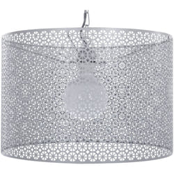 Beliani - Lampada a Sospensione in Metallo Grigio Forma Cilindrica Moderna Mezen