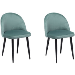 Set di 2 sedie da pranzo in velluto verde menta Visalia
