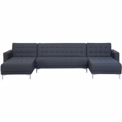 Divano modulare reclinabile a ferro di cavallo. Porta la classe e l'eleganza in soggiorno con questo divano letto a U di alti ...