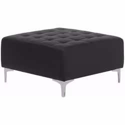 Pratico e versatile poggiapiedi in pelle PU nera. Praticissimo poggiapiedi con ampia superficie d'appoggio è un indispensabil ...