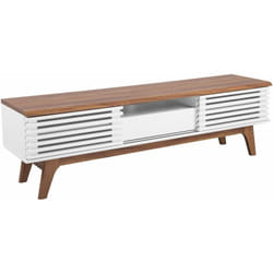 Beliani - Porta tv in Truciolare Scuro e Bianco con Cassetto 44 x 149 x 35 cm Detroit
