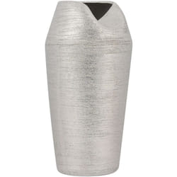 Vaso Decorativo in gres porcellanato Argento Forma Irregolare 12 x 33 cm Apamea