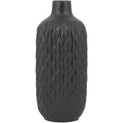 Beliani - Vaso Decorativo Alto in gres porcellanato Nera a Forma di Bottiglia 14 x 31 cm Emar