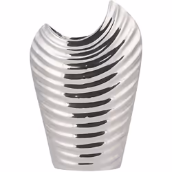 Vaso decorativo dalla forma originale. Con una forma particolare combinata con un aspetto striato, questo vaso decorativo è u ...