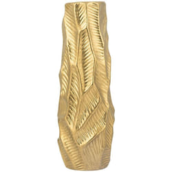 Beliani - Vaso Decorativo Alto in gres porcellanato Color Oro Zafar