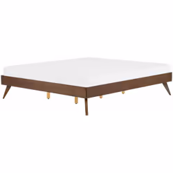 Letto matrimoniale in legno. Questo letto con rete a doghe in stile minimalista dona un tocco di modernità a qualsiasi camera ...