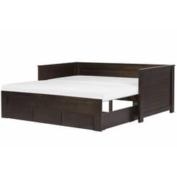 Letto Allungabile Legno MDF 3 Cassetti a Doghe 90/180 x 200 cm Cahors