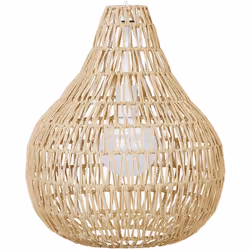 Lampada a sospensione in corda di carta. Apri le porte alla funzionalità, con questo moderno lampadario dal look naturale. Re ...
