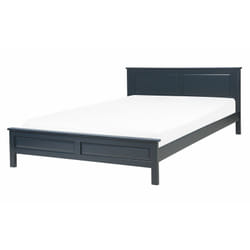 Letto in Legno di Pino Blu con Rete a Doghe 140 x 200 cm Olivet
