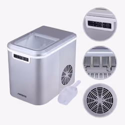 Arebos 4260627422371 macchina per cubetti di ghiaccio Macchina per ghiaccio portatile 12 kg/24h 120 W Argento - Vista aggiuntiva 4