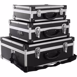 [UTILIZZO VERSATILE] Set di 3 utili e robuste valigie in alluminio per l’uso in officine, automobili, magazzini, uffici o per ...