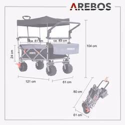 Arebos 4260627423415 carrello manuale - Vista aggiuntiva 7