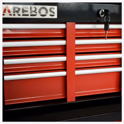 Arebos 4260627425907 carrello di servizio Rosso - Vista aggiuntiva 6