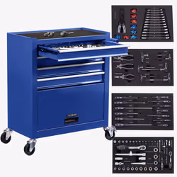 Arebos 4260627427444 carrello di servizio Blu - Vista aggiuntiva 7
