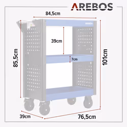 Arebos 4260627429004 carrello di servizio Blu