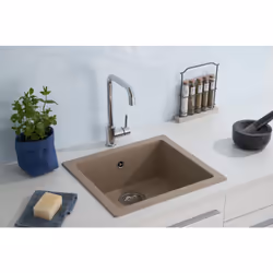 rispetto® Lavello Mineralite Ohio: Il lavello Mineralite Ohio di alta qualità non colpisce solo per il suo design moderno, ma ...