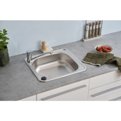 Lavello da incasso in acciaio inox, lavello da cucina, lavello 465 x 435 mm Respecta Dallas