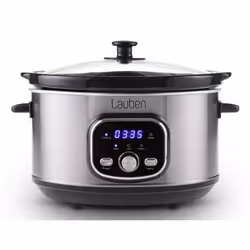 Lauben LBNSC3500SB, 3,5 L, Nero, Acciaio inox, Pulsanti, Manopola, Vetro, Ceramica, 200 W