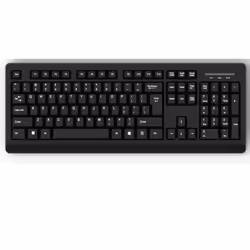 MediaRange MROS109, Full-size (100%), Cablato, USB, QWERTZ, Nero