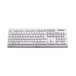 MediaRange MROS110, Full-size (100%), Cablato, USB, QWERTZ, Bianco